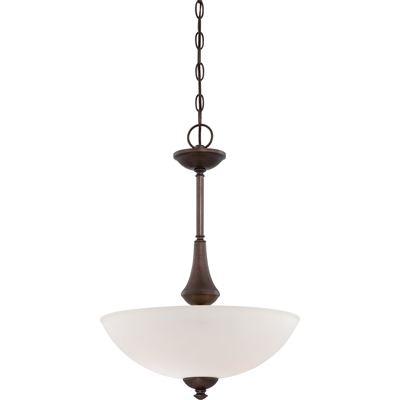 Nuvo Lighting 60/5138  Patton - 3 Light Pendant with Frosted Glass in Prairie Bronze Finish
